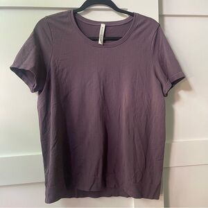 Athleta Purple Fitted Short Sleeve T-Shirt